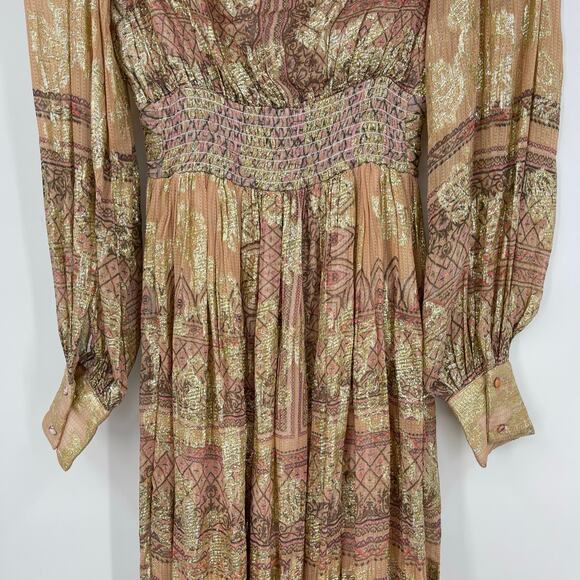 Hemant and Nandita Pink and Gold Maxi Dress - Picture 13 of 16